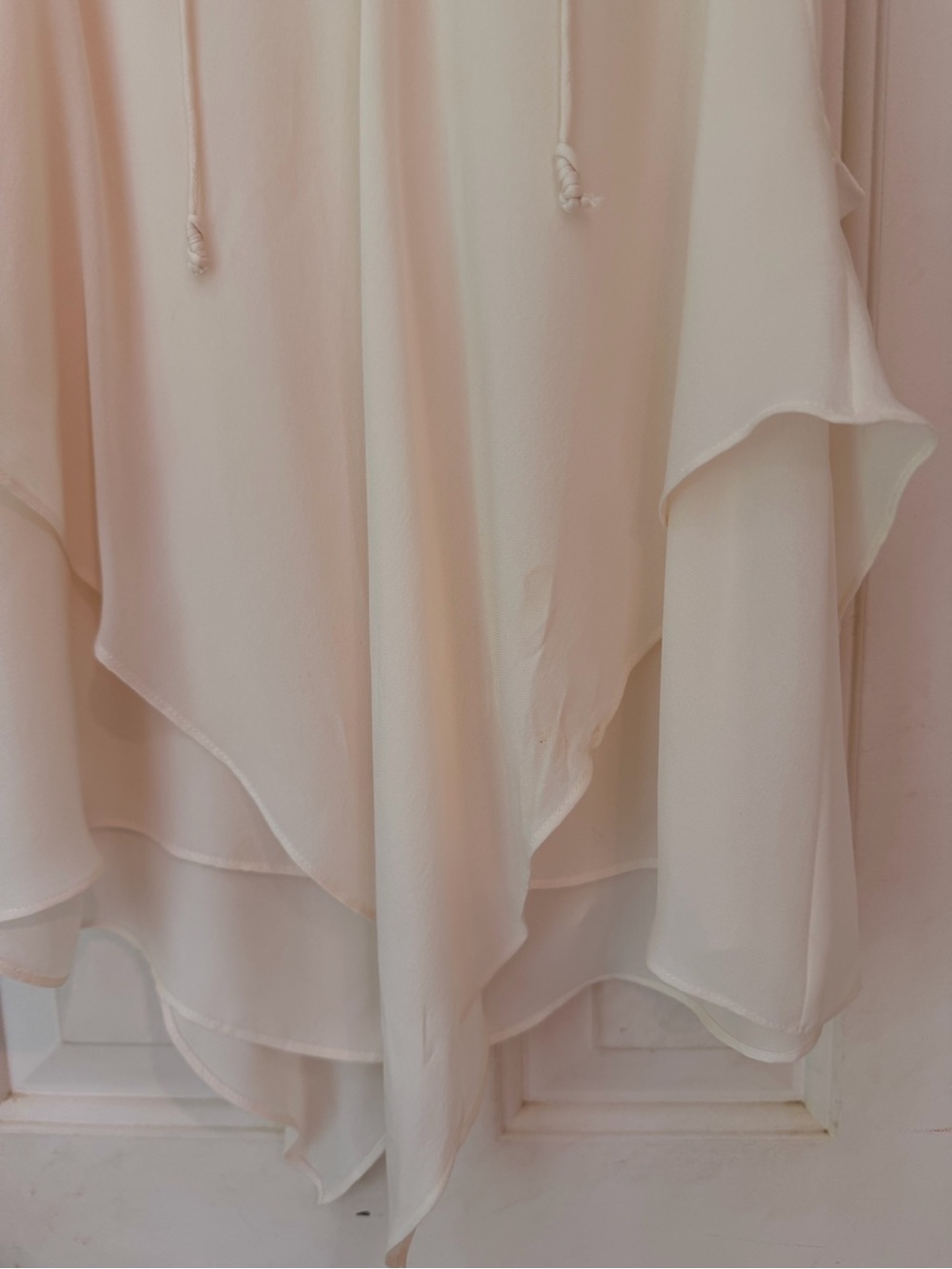 Derek Lam IO Crosby layered silk camisole, lace up V-neck, gold detail, Sz 4 - Picture 7 of 14